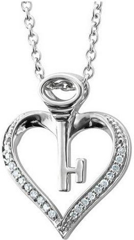 Amazon: Sterling Silver Diamond Heart Necklace only $64.99