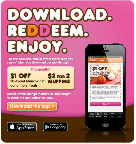 Dunkin Donuts App & Coupons + Sign Up for FREE Beverages!
