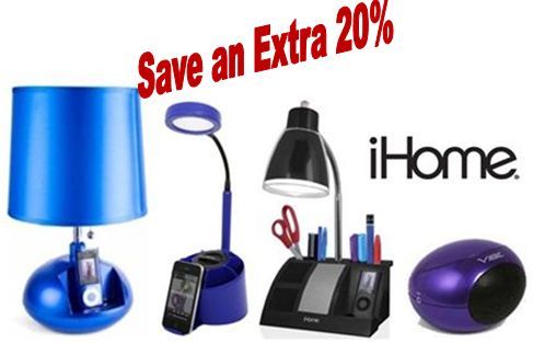 **NOW** Save an Extra 20% on iHome Desk Lamps ~ Great for College Dorm Life!