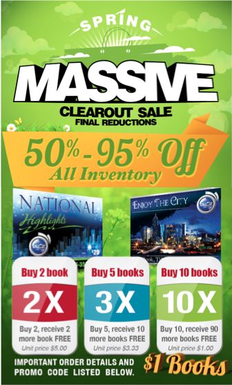 Enjoy the City Coupon Books as low as $1 each! Contains the Fresh Market $5/$30!