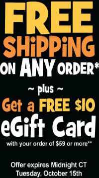 OrientalTrading.com:  FREE Shipping + FREE $10 eGift Card with Purchase of $59 or More!  Extended til 10/18