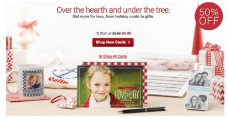 10 Holiday Cards Starting at $4.99 and Gifts 50% Off from Vistaprint!