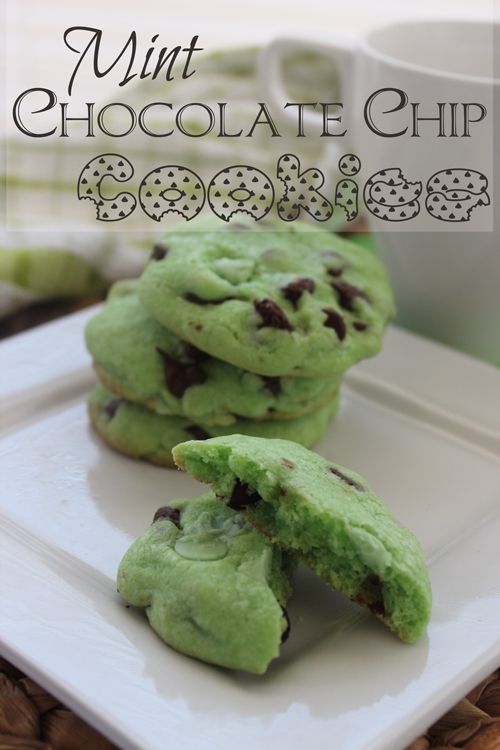 Mint Chocolate Chip Cookies Words