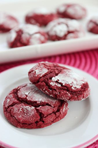 Yummy Red Velvet Crinkle Cookies