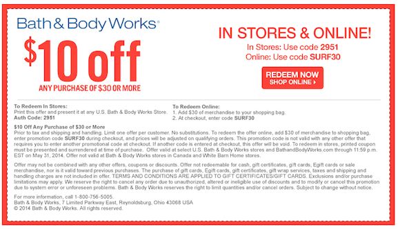 bath and body coupons