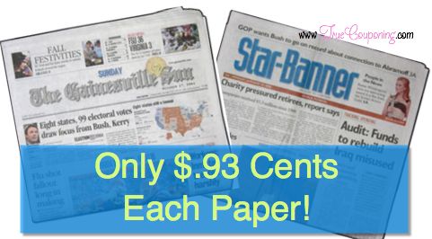 Gainesville & Ocala FL Discount Newspaper Subscription! Only $.93 each Paper!