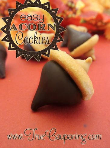Easy Acorn Cookies 10-12