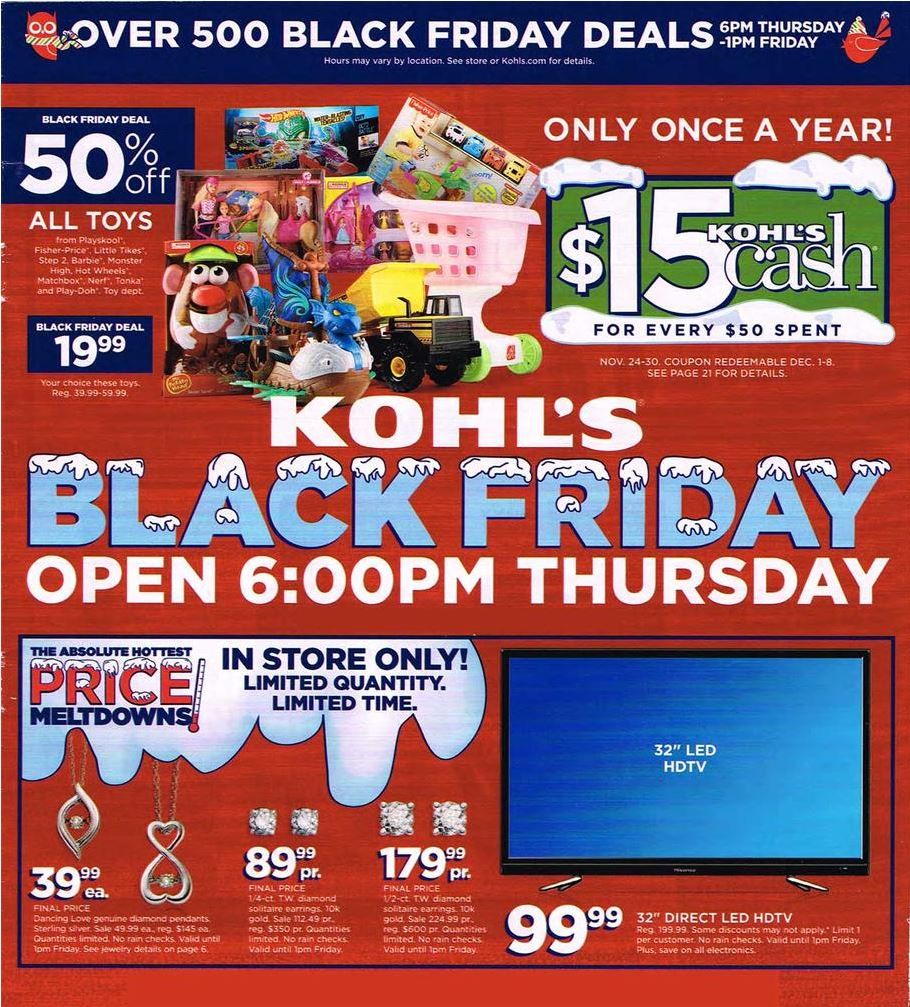 Black Friday Deals 2014 Kohl's Black Friday Ad BlackFriday