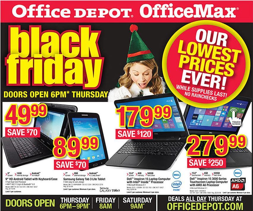 Black Friday Deals 2014 Office Depot Office Max Black Friday Ad   Office Depot Office Max BF 