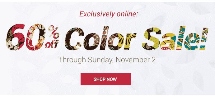 Vera Bradley Sale ~ Save 60% on Select Colors!  Ends 11/2