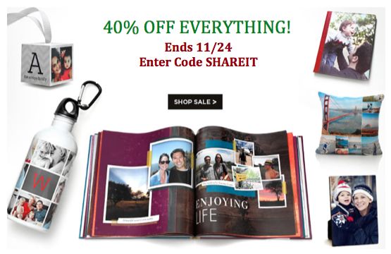Shutterfly Sale ~ Save 40% Off ENTIRE Order!