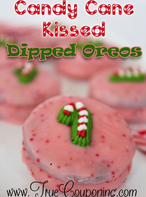 The Best Dipped Oreos Kissed With A Candy Cane