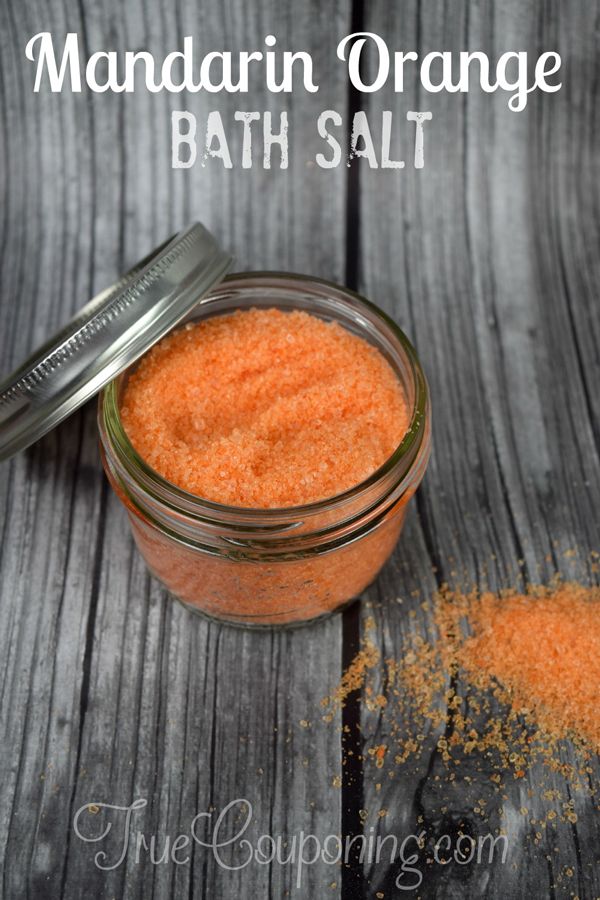 Homemade Mandarin Orange Bath Salts
