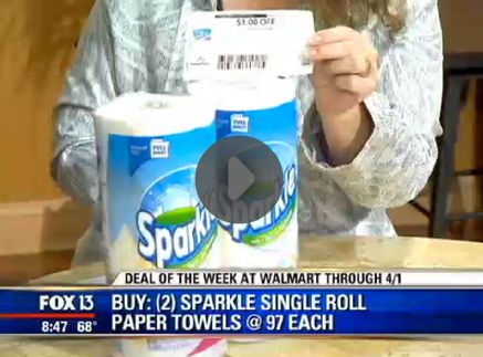 Hot Deal Fox Aired Today! {Sparkle Paper Towels Only $0.47!}