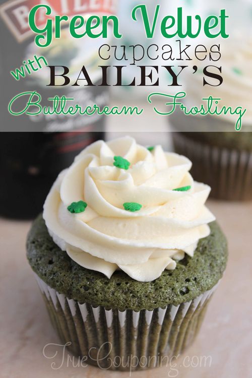 Green-Velvet-Cupcakes-with-Bailey's-Buttercream-Frosting