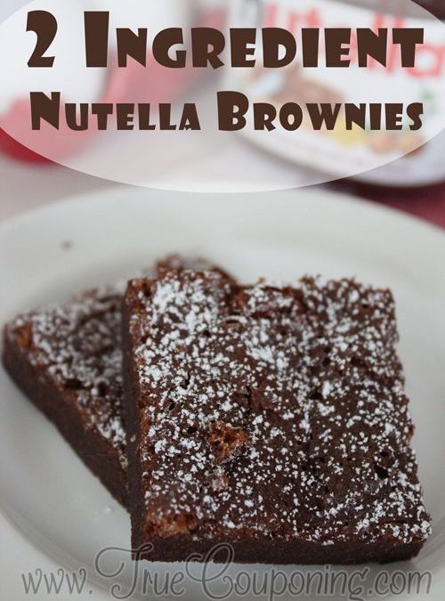 2 Ingredient Nutella Brownies Recipe