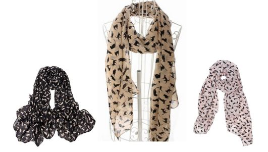 Cat Print Scarves Under $3 Shipped ~ Choice of Colors!