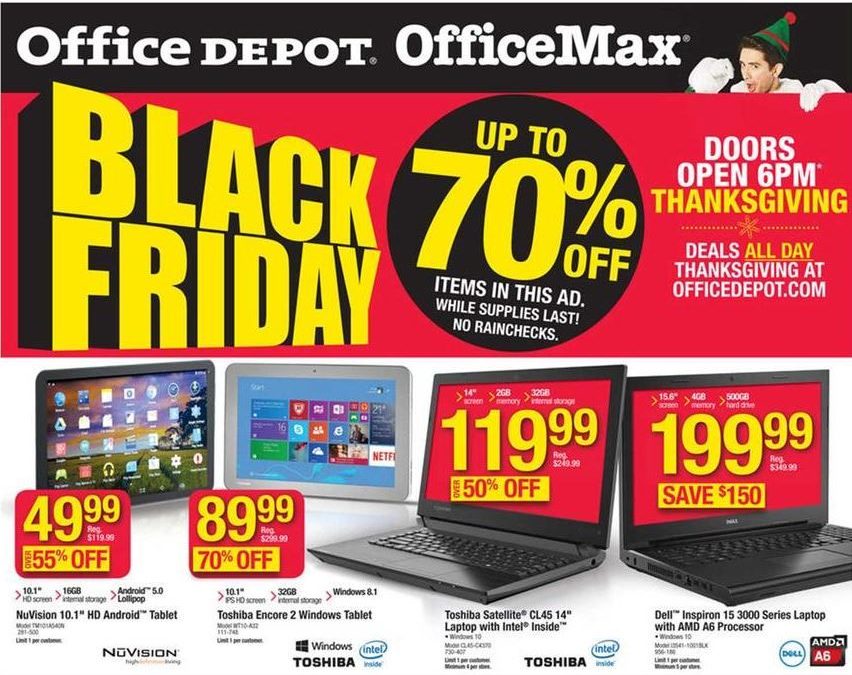 Office Depot or Office Max Black Friday Ad 2015