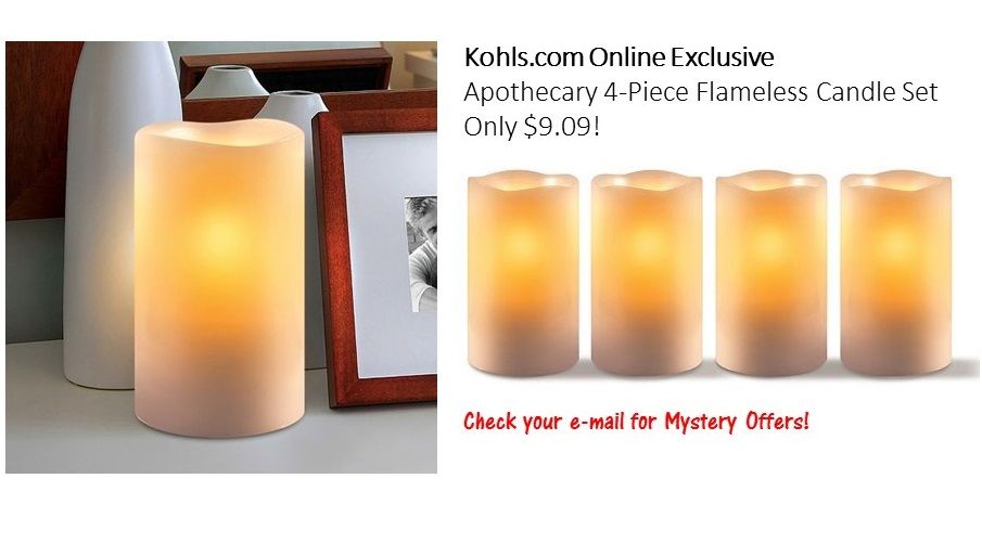 Apothecary 4-Piece Flameless Candle Set Only $9.09 after Discount! {Regular Price $59.99} ~Available Now!