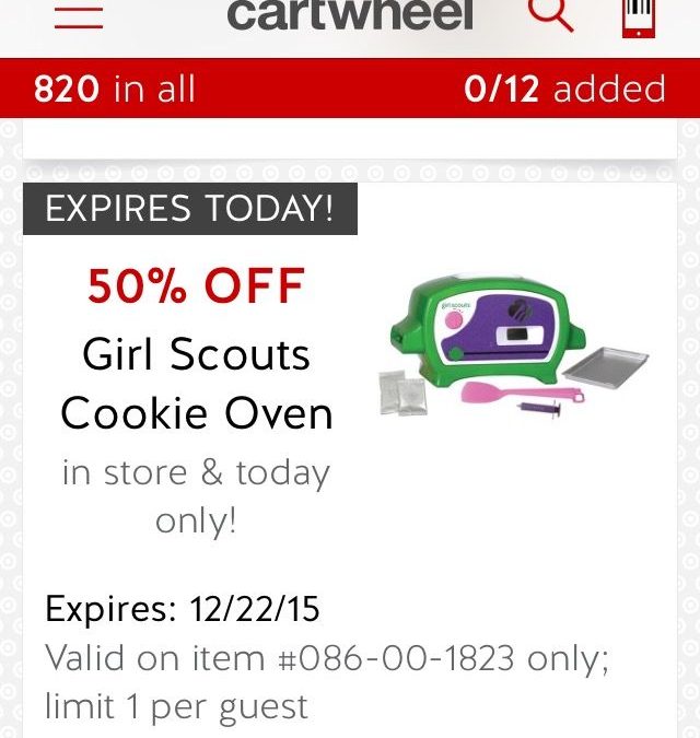 Target: Cartwheel Deal ~ 50% Off Girl Scouts Cookie Oven TODAY ONLY!