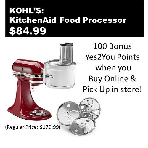 KitchenAid Food Processor Attachment Only $84.99 after $20 Kohl’s Cash! {Regularly $179.99} ~Ends 12/24