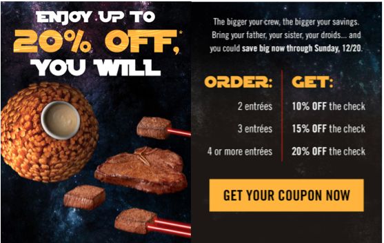 Take 10% to 20% Off Your Entire Check at Outback Steakhouse!