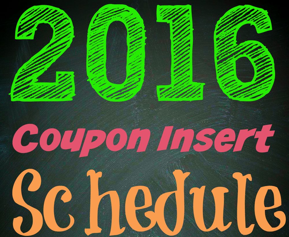 2016 Coupon Insert Schedule featured