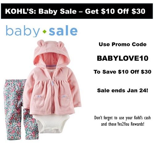 Kohl’s Baby Sale ~ Big, BIG Savings! ~Ends 1/24