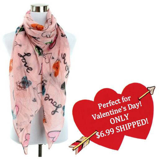 Angels, Peace and Love Lightweight Scarf just $6.99 Shipped! Perfect for Valentine’s Day!