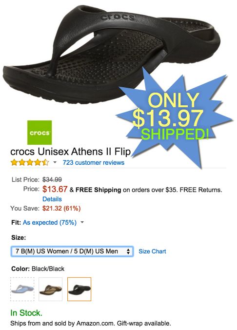 crocs flip flops mens amazon