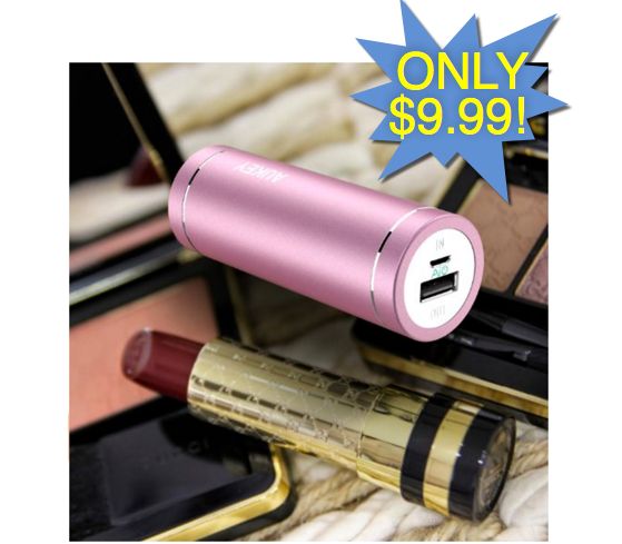 Portable Cell Phone Charger Pink