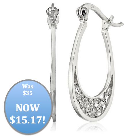 sterling silver filigree hoop earrings