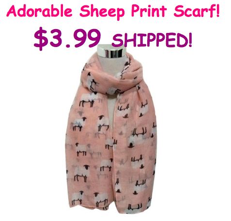 sheep print scarf