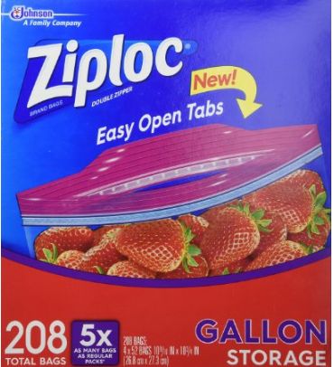 ziploc gallon storage bags 7-30