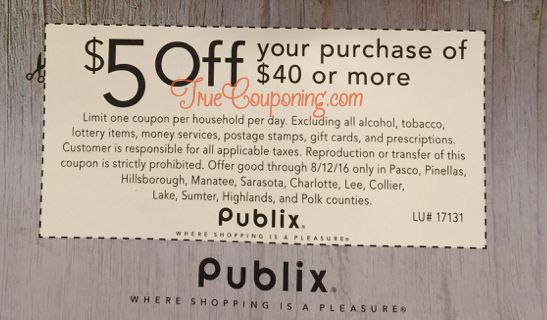 Well? Did You Get The Publix $5 Off $40 In Today's Paper?!