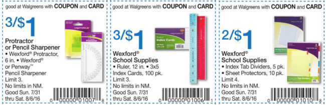Walgreens School Supply Store Coupons