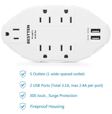 surge protector with usb 10-24
