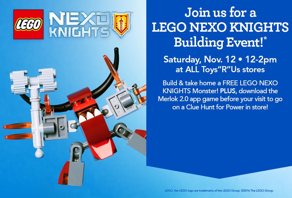 FREE LEGO Building Event at ToysRUs on Saturday, 11/12!