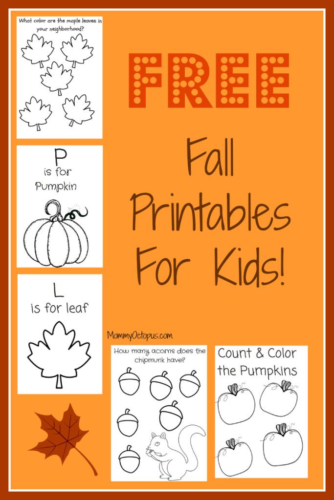 FREE Printable Fall Activity Pack for Kids!