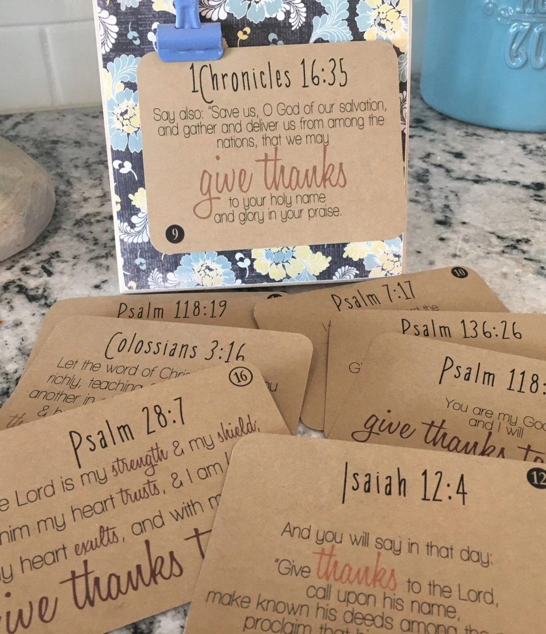 FREE Printable Thankful Scripture Cards!