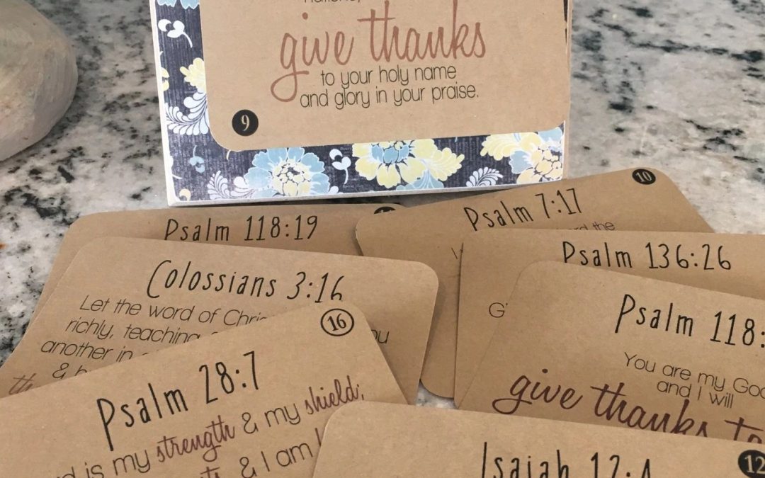 FREE Printable Thankful Scripture Cards!