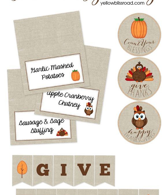 FREE Thanksgiving Decor Printables!