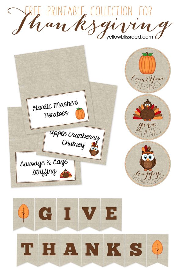 FREE Thanksgiving Decor Printables!