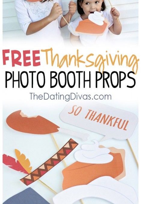 FREE Thanksgiving Photo Booth Printable Props!