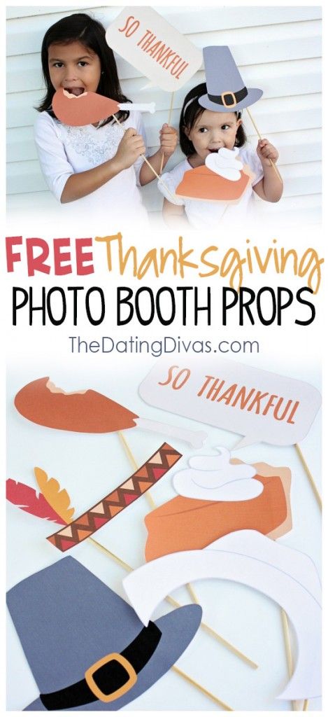 FREE Thanksgiving Photo Booth Printable Props