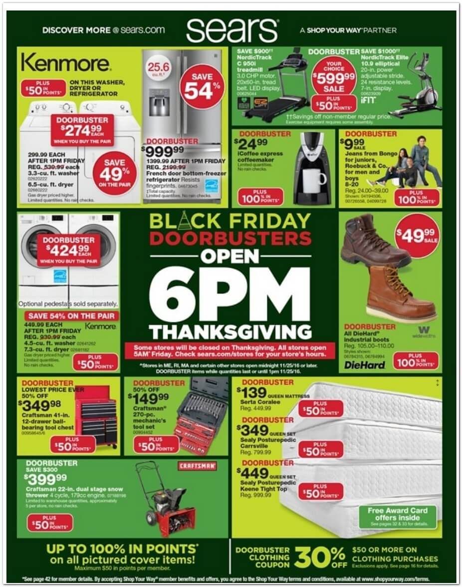 Sears Black Friday Ad Scan 2016 {with Printable Shopping List Feature!}