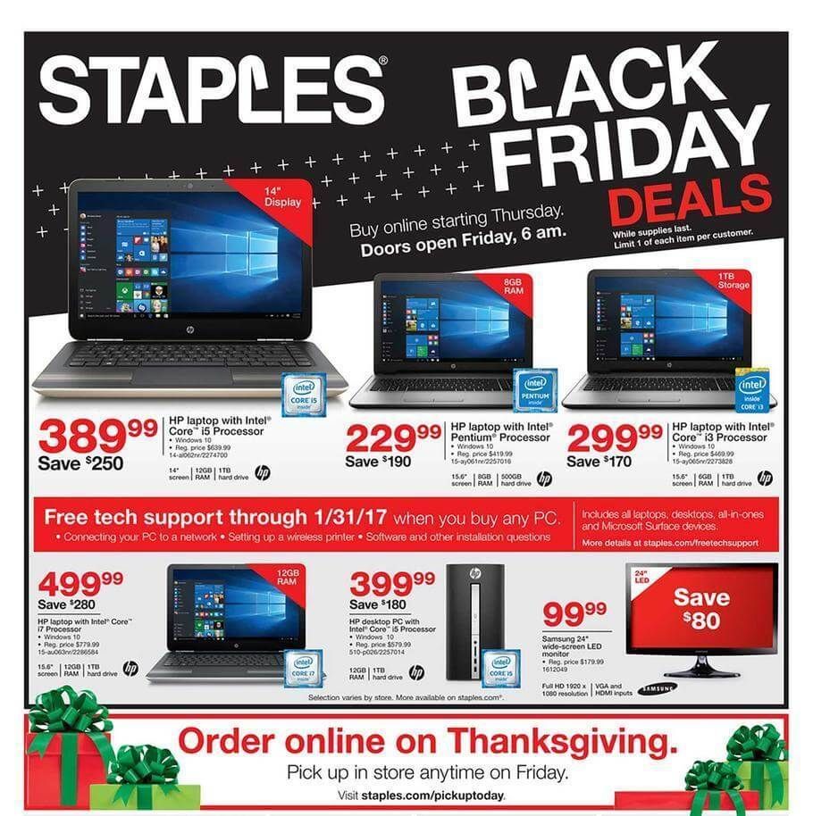 Staples Black Friday Ad Scan 2016 {with Printable Shopping List Feature!}