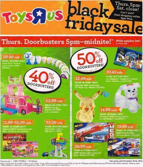 Toys R Us Black Friday Ad Scan 2016 {with Printable Shopping List Feature!}