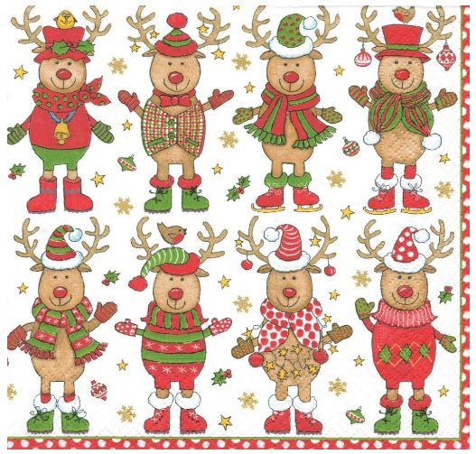 christmas reindeer napkins 11-15