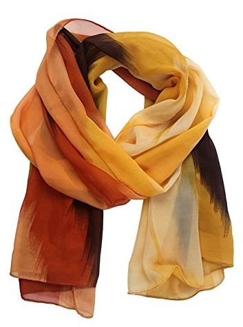 fall colors chiffon scarf 11-4
